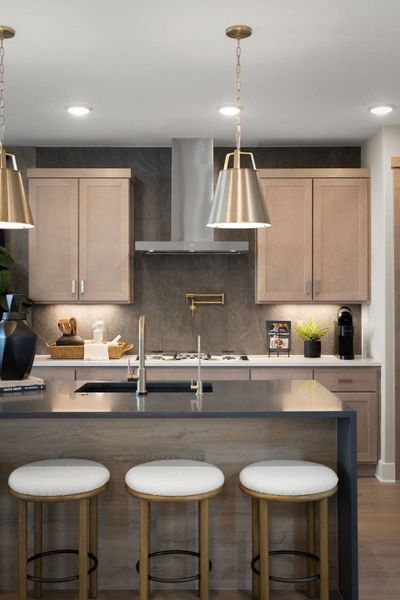 Furnished interior view inside a new home in Terrace Collection At Turner's Crossing, Buda (Image 15).