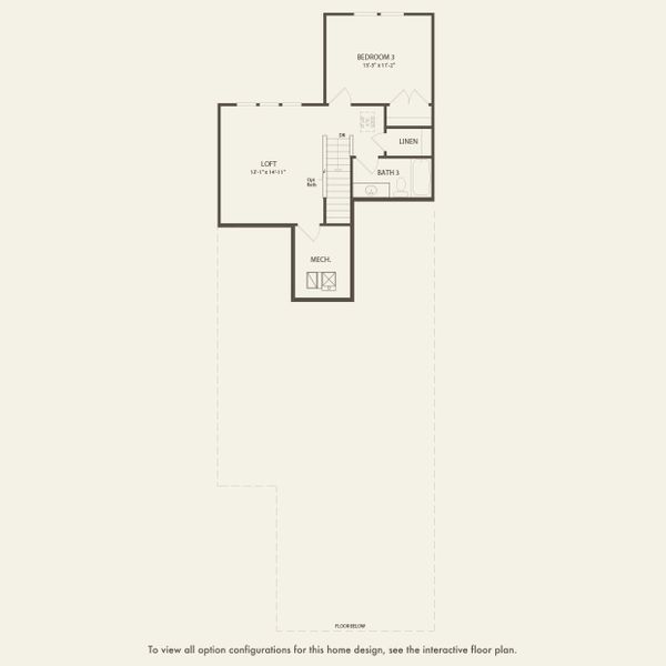 2D floor plan layout for the Canberra by Pulte Homes in Bradshaw Farms Reserve, Mount Juliet, TN (Image 4).