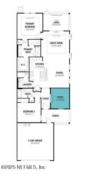 2D floor plan layout of this home in RiverTown - WaterSong, St. Johns, FL (Image 3). 2D floor plan layout of this home in RiverTown - WaterSong, St. Johns, FL (Image 3).