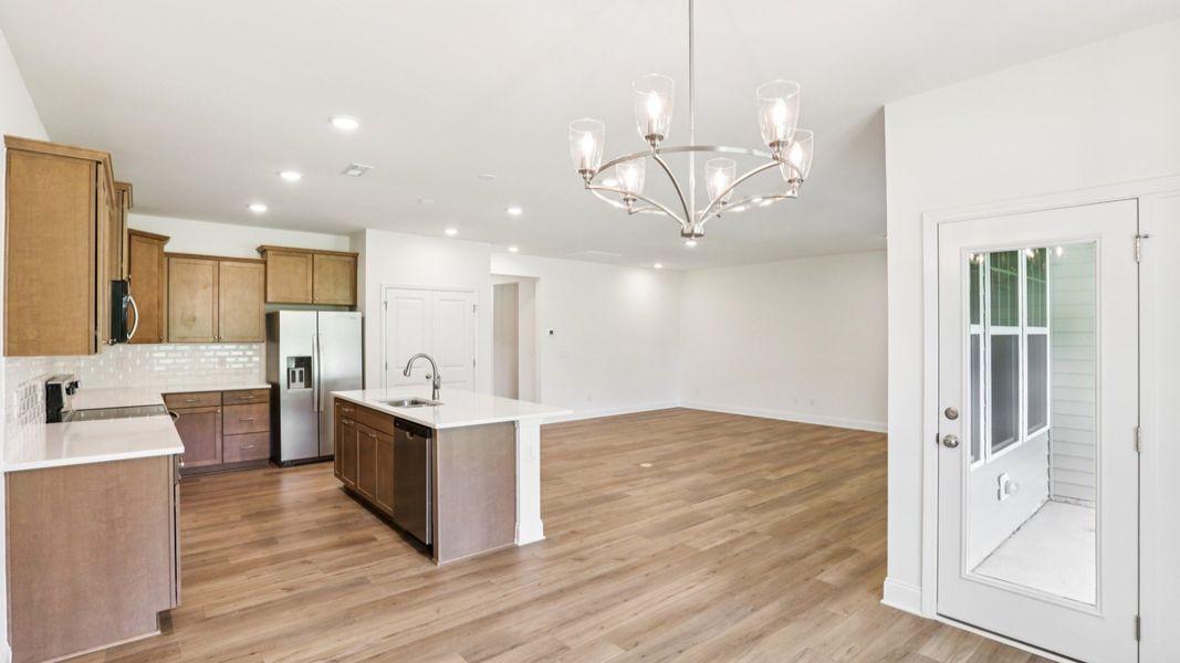 Representative furnished interior of a home built from the Pendleton by DRB Homes in Sidney Creek Single Family, Zebulon (Image 9).