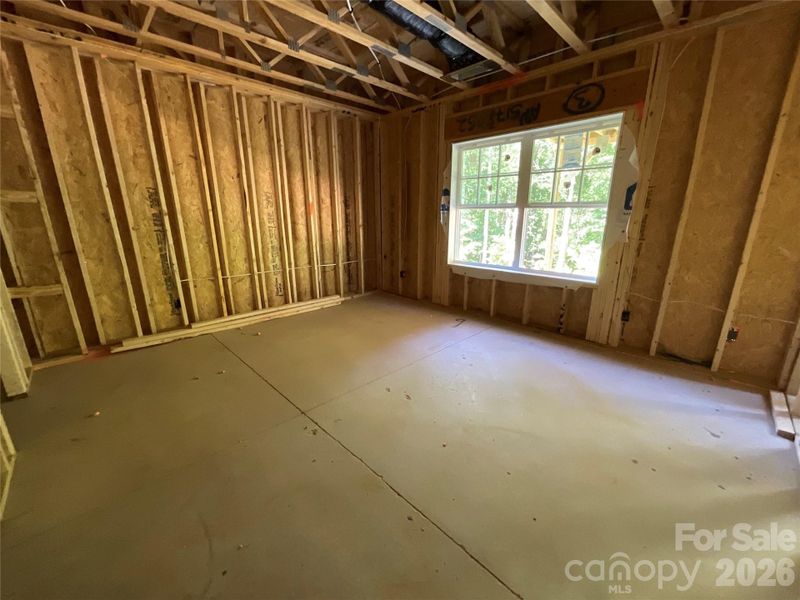 future finished bedroom in basement
