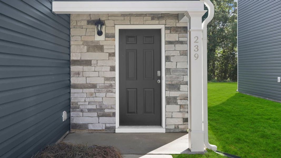 Exterior details and patio area of a home in Durbin Meadows, Fountain Inn (Image 3). Exterior details and patio area of a home in Durbin Meadows, Fountain Inn (Image 3).