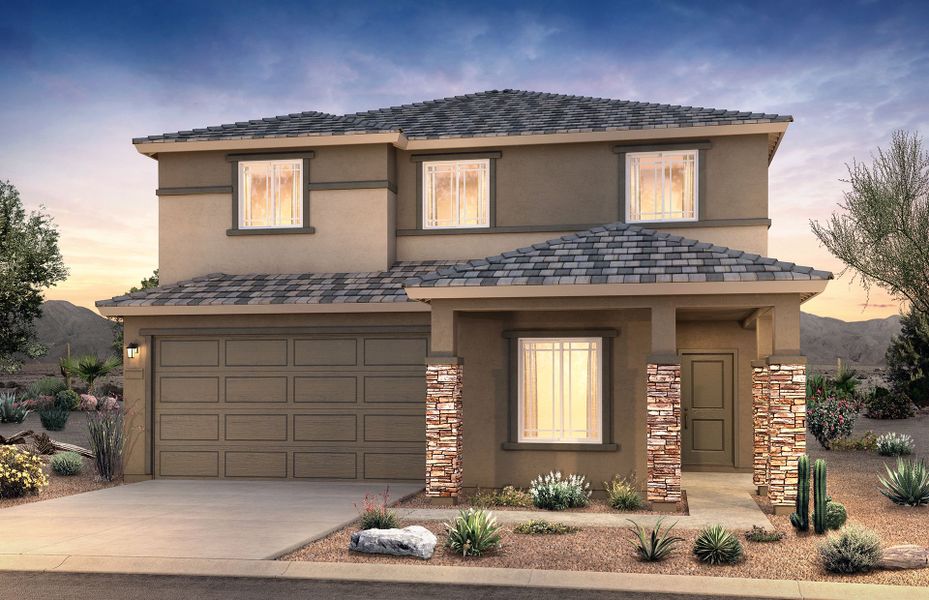 Representative exterior photo of a completed home built from the Sunflower by Centex in Copper Falls, Buckeye, AZ (Image 21).