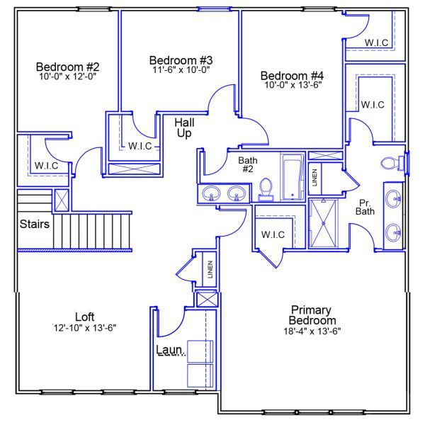 2D floor plan layout of this home in Stapleton, Clemmons, NC (Image 3).