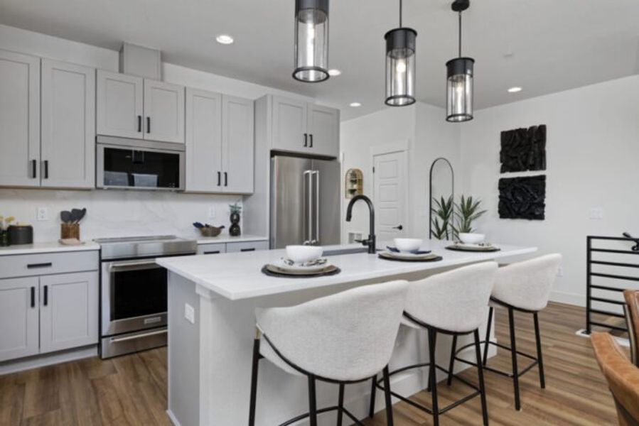 Representative furnished interior of a home built from the Newton by Thrive Home Builders in Lyric at RidgeGate, Lone Tree (Image 12).