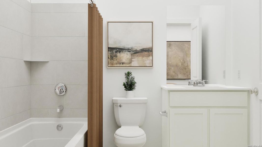 Furnished interior view inside a new home in Juniper Ranch, Spring Branch (Image 28). Furnished interior view inside a new home in Juniper Ranch, Spring Branch (Image 28).