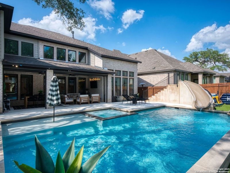 Front exterior of a new home in Balcones Creek 70', Boerne, TX, highlighting curb appeal (Image 22). Front exterior of a new home in Balcones Creek 70', Boerne, TX, highlighting curb appeal (Image 22).