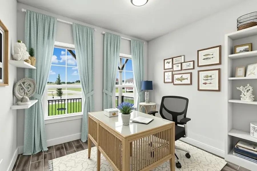 Furnished interior view inside a new home in Weltner Farms 60’s, New Braunfels (Image 4).