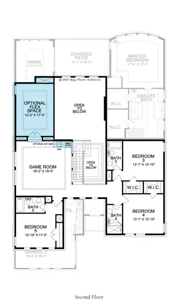 2D floor plan layout for the Hampton by Landon Homes in Fields - Brookside North, Frisco, TX (Image 23). 2D floor plan layout for the Hampton by Landon Homes in Fields - Brookside North, Frisco, TX (Image 23).