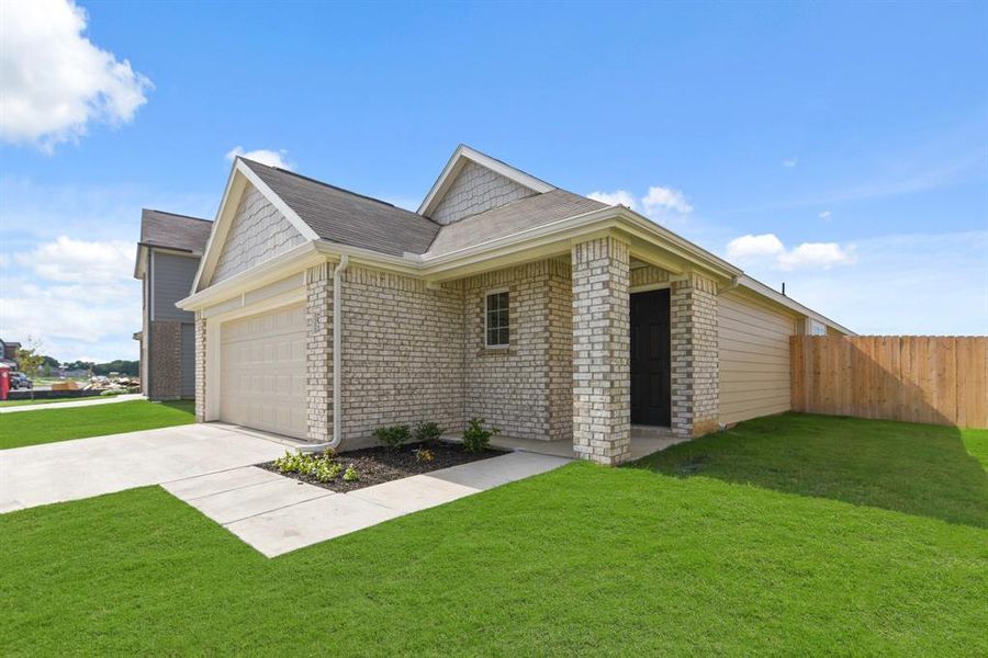Front exterior of a new home in Deer Creek, Fort Worth, TX, highlighting curb appeal (Image 28). Front exterior of a new home in Deer Creek, Fort Worth, TX, highlighting curb appeal (Image 28).