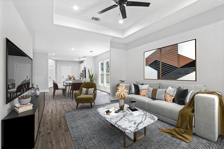 Furnished interior view inside a new home in , Denison (Image 9).