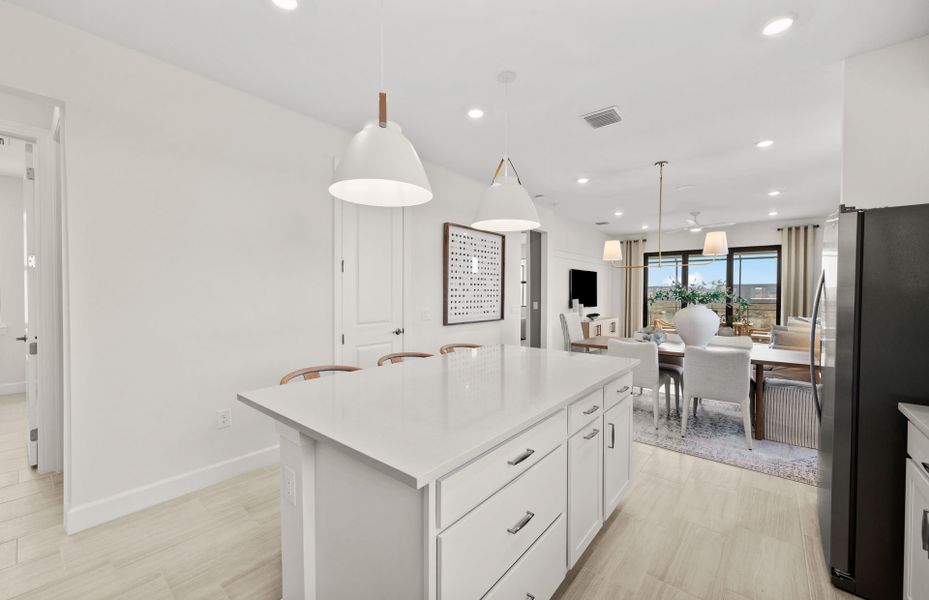 Open kitchen with flow through layout perfect for entertaining