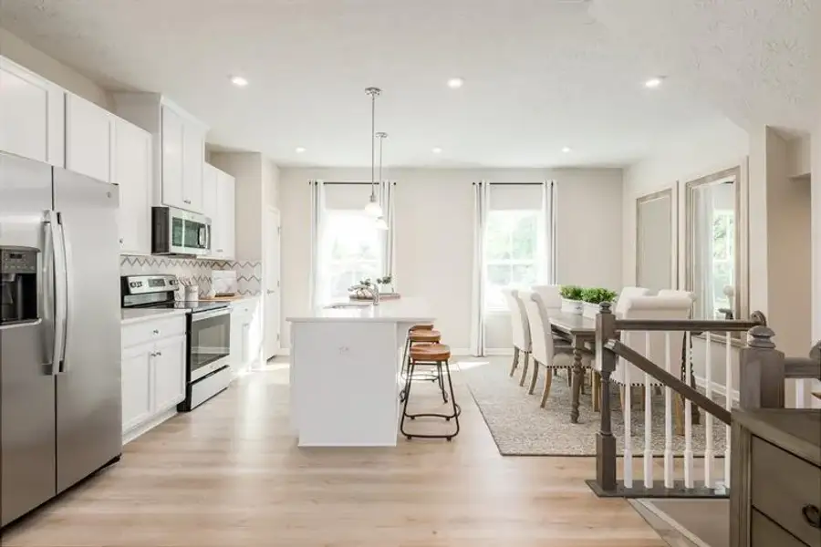 Representative furnished interior of a home built from the Beethoven Rear Entry by Ryan Homes in The Towns at Millwood, Charlotte (Image 3).
