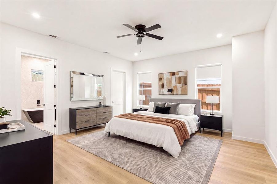 Furnished interior view inside a new home in , Dallas (Image 10).