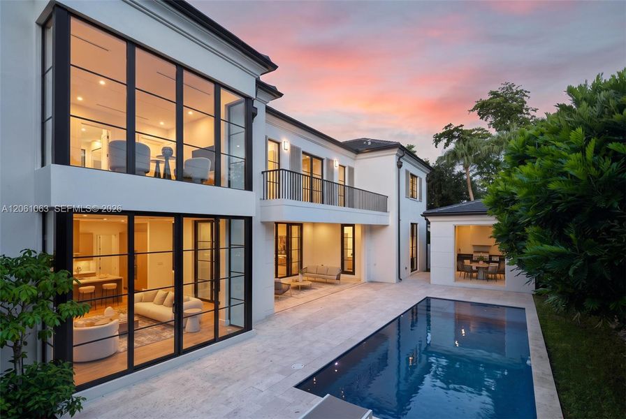 Exterior details and patio area of a home in , Coral Gables (Image 42).