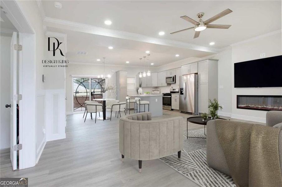 Furnished interior view inside a new home in , Atlanta (Image 8).