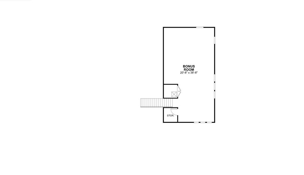 2D floor plan layout for the Liberty Bonus by M/I Homes in Fox Branch, Lakeland, FL (Image 4).