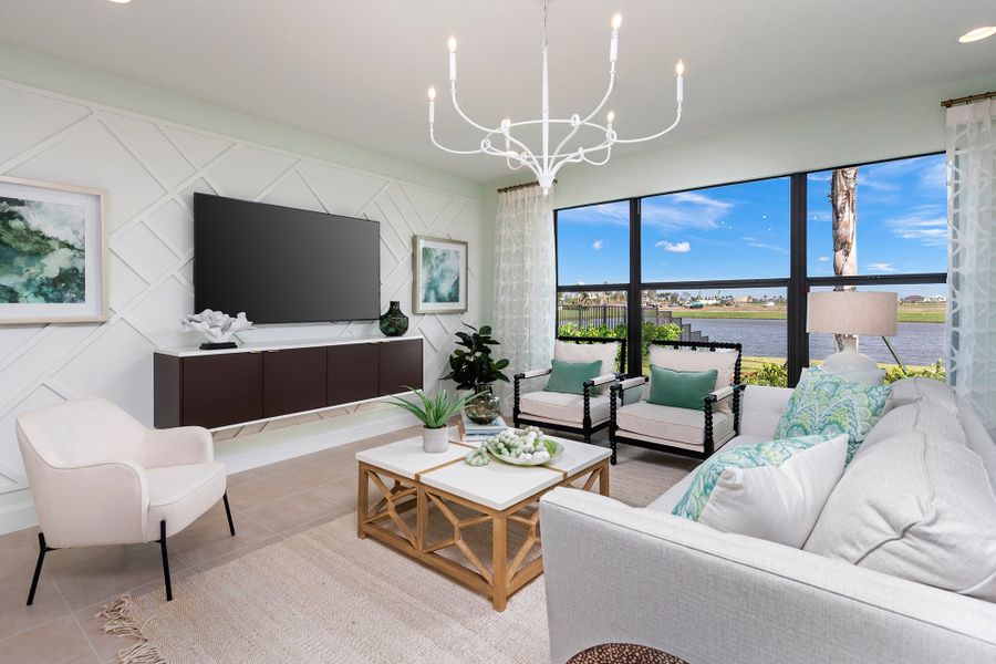Representative furnished interior of a home built from the Sanderling by GL Homes in Valencia Parc at Riverland, Port St. Lucie (Image 13).
