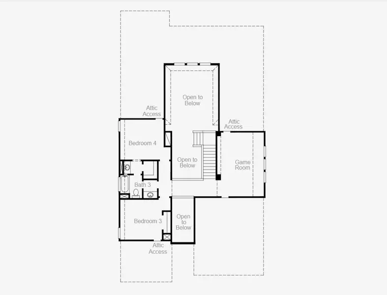 2D floor plan layout of this home in Parmer Ranch, Georgetown, TX (Image 16).