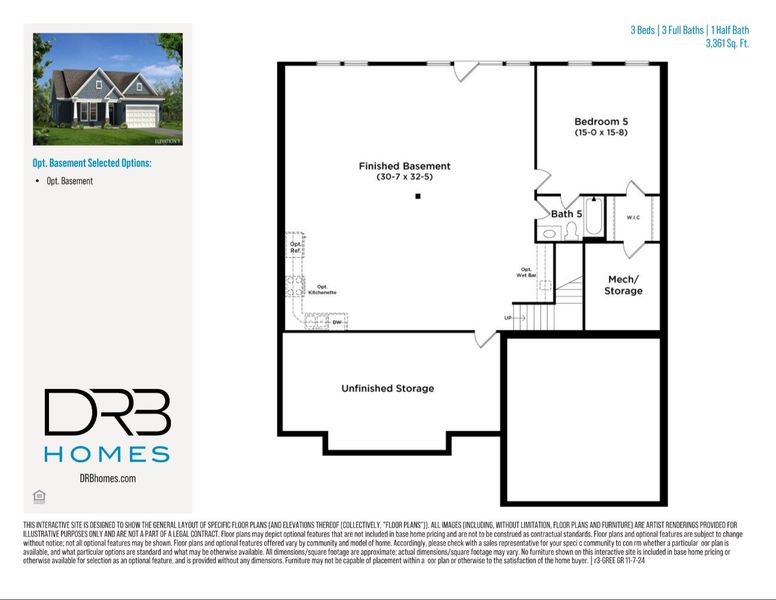 2D floor plan layout of this home in Pinebrook, Woodruff, SC (Image 3).