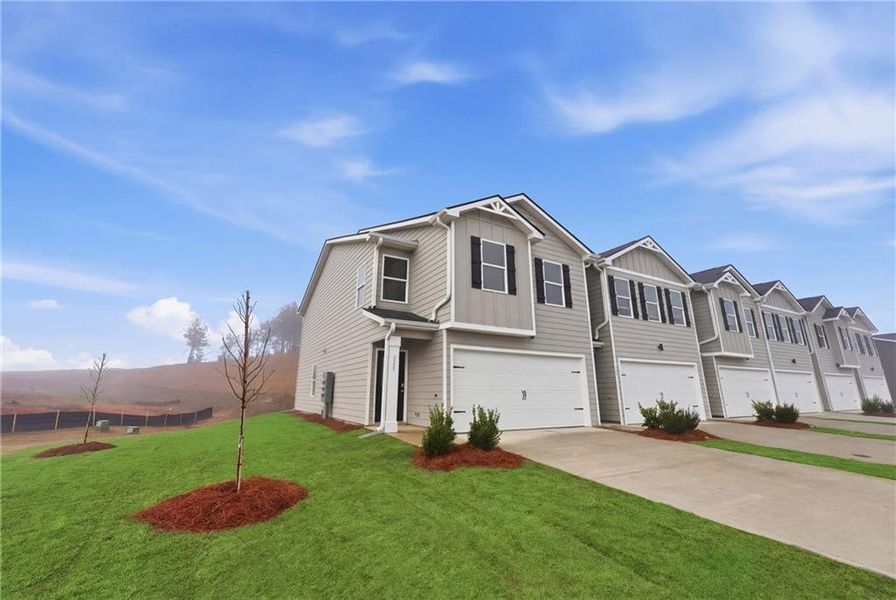 Front exterior of a new home in Moss Creek, Hogansville, GA, highlighting curb appeal (Image 17).
