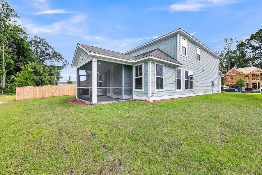 Exterior details and patio area of a home in Sweetgrass Station, Summerville (Image 20).