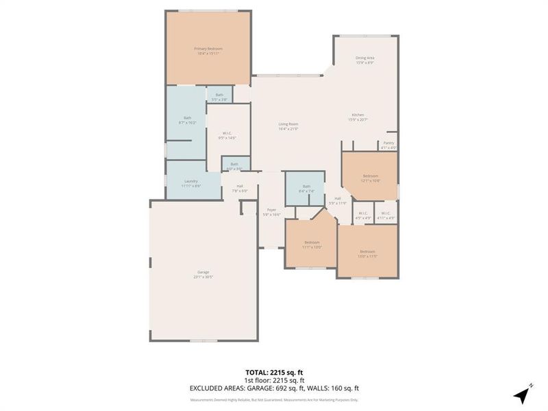 2D floor plan layout of this home in , Granbury, TX (Image 5).