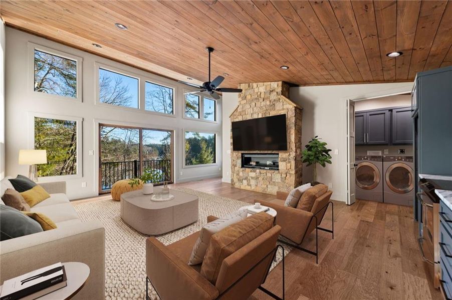 Furnished interior view inside a new home in , Blue Ridge (Image 14).