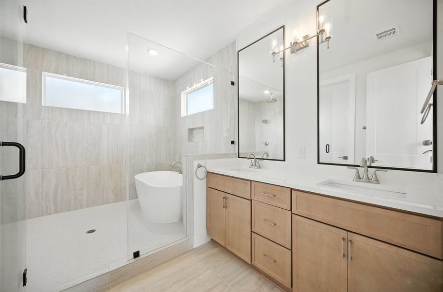 Furnished interior view inside a new home in Foxfield, Austin (Image 4). Furnished interior view inside a new home in Foxfield, Austin (Image 4).