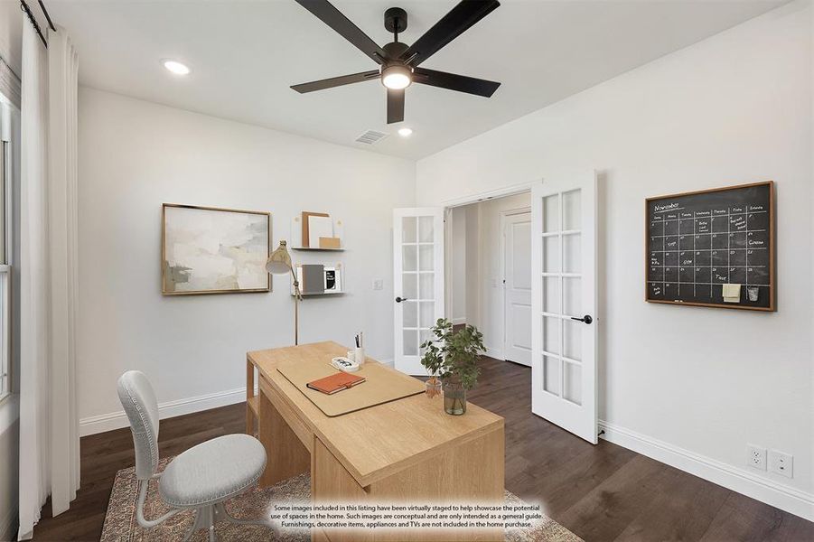 Furnished interior view inside a new home in Wildflower Ranch 60-65, Fort Worth (Image 12). Furnished interior view inside a new home in Wildflower Ranch 60-65, Fort Worth (Image 12).