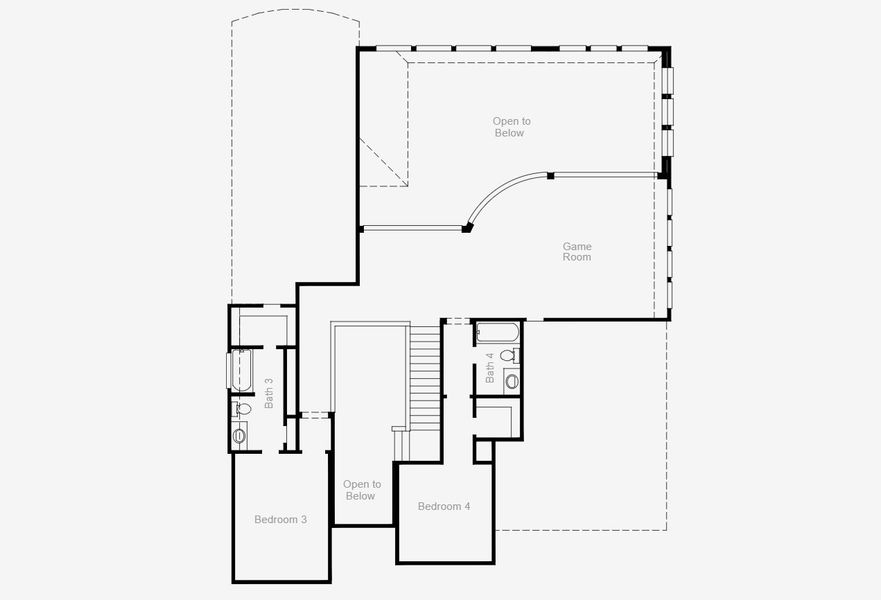 2D floor plan layout for the Briggs (3536-HV-50) by Coventry Homes in Candela 60', Richmond, TX (Image 3).