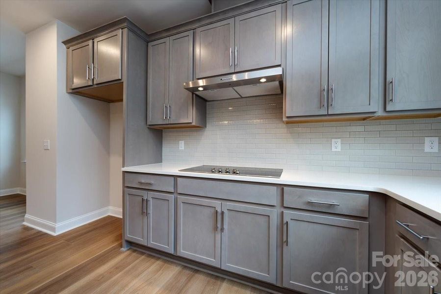 Gourmet Kitchen Layout with an Electric Cooktop