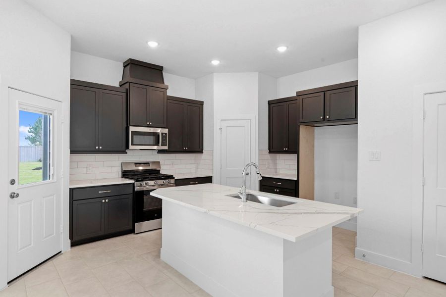 Furnished interior view inside a new home in Bridgeland, Cypress (Image 10). Furnished interior view inside a new home in Bridgeland, Cypress (Image 10).