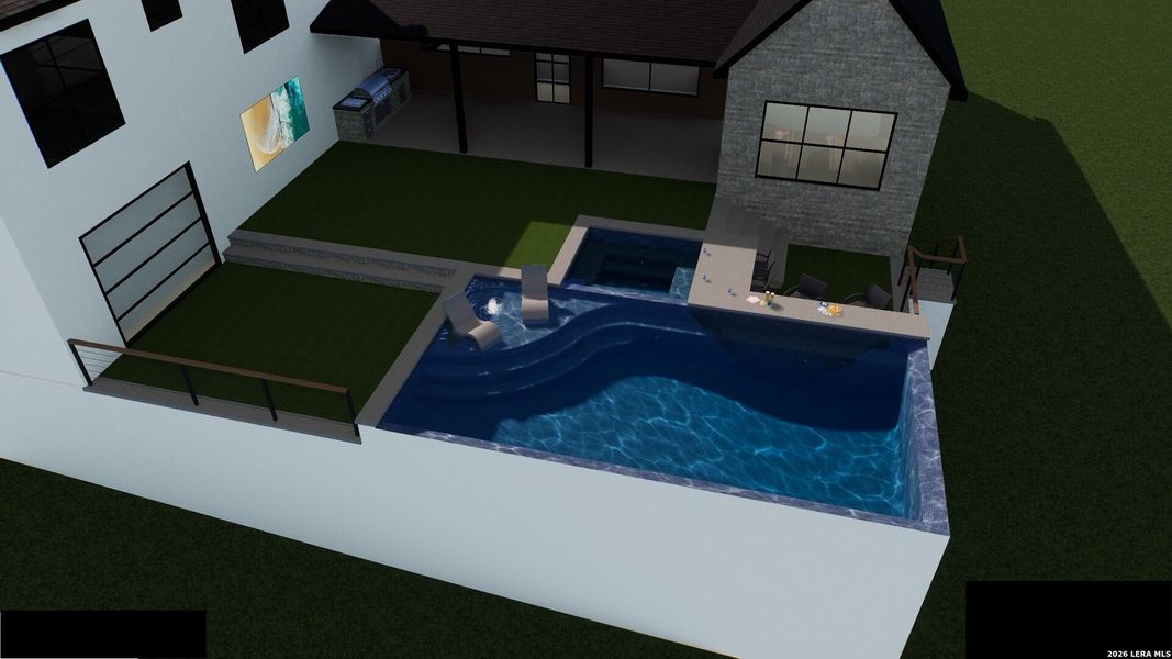 Exterior rendering of this home design in , New Braunfels, TX (Image 6).