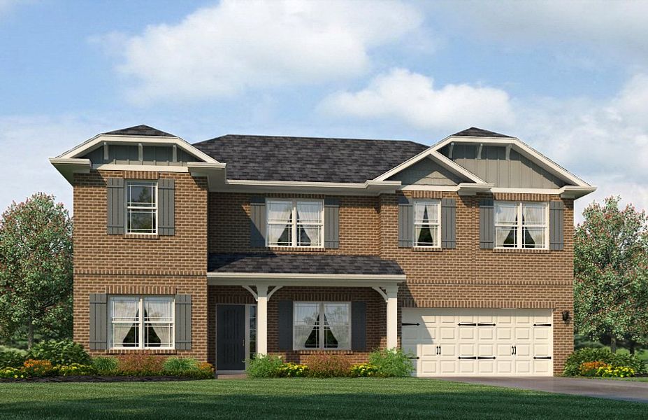 Representative exterior photo of a completed home built from the 2721 by Adams Homes in Hidden Pines, Cameron, NC (Image 16).