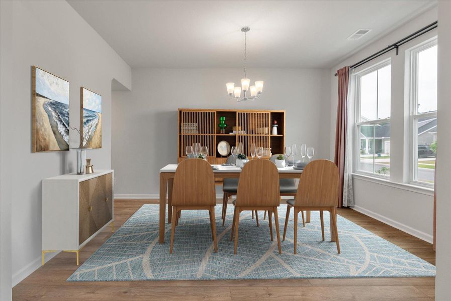 Furnished interior view inside a new home in Sweetgrass at Summers Corner, Summerville (Image 7).