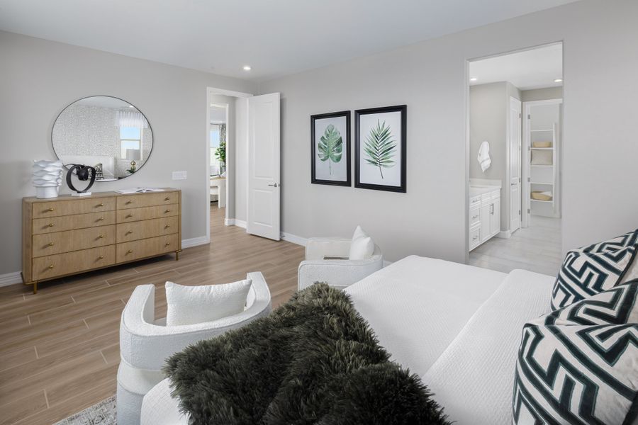 Representative furnished interior of a home built from the Irwin by Beazer Homes in Marbella at Windrose, Waddell (Image 12).