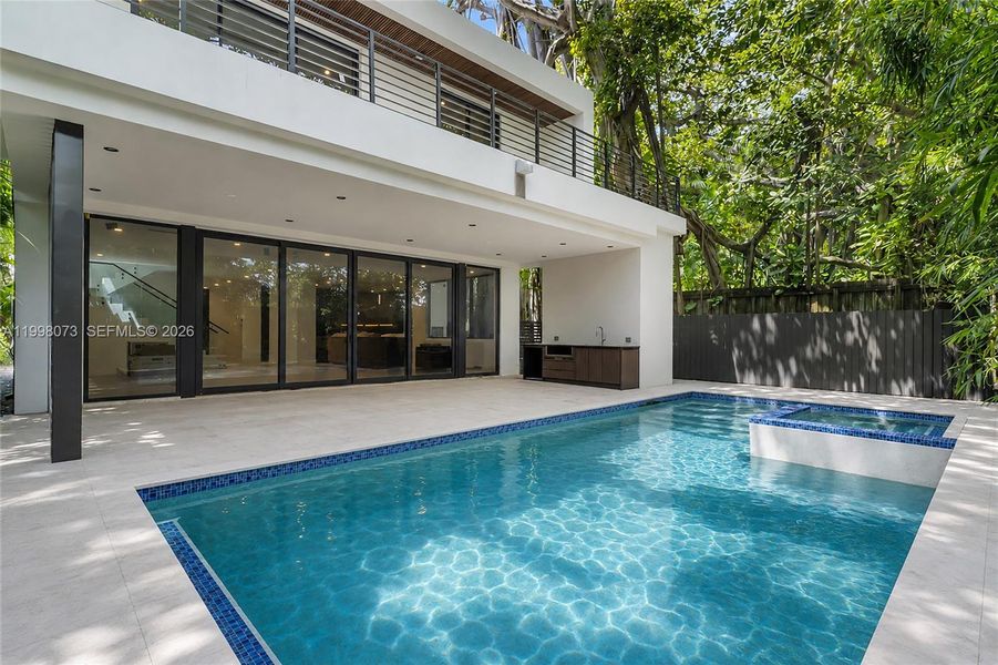 Exterior details and patio area of a home in , Miami (Image 2). Exterior details and patio area of a home in , Miami (Image 2).