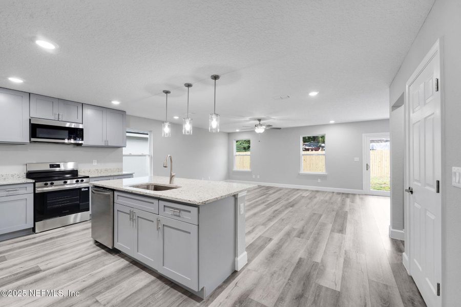 Furnished interior view inside a new home in , Jacksonville (Image 3). Furnished interior view inside a new home in , Jacksonville (Image 3).