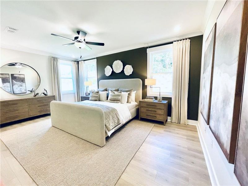 Furnished interior view inside a new home in Hopewell Reserve, Cumming (Image 5). Furnished interior view inside a new home in Hopewell Reserve, Cumming (Image 5).