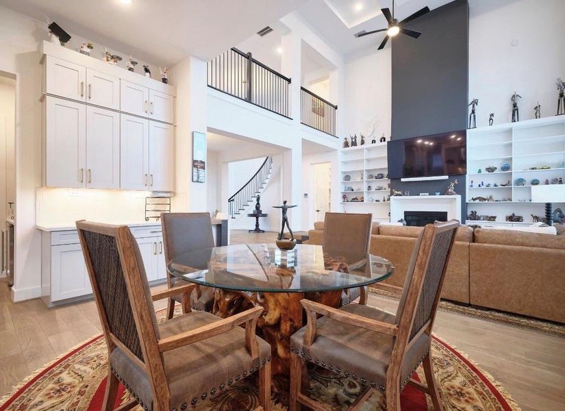Seamless open-concept kitchen and living design.