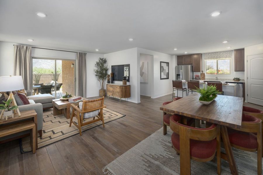 Representative furnished interior of a home built from the 1465 Modeled by KB Home in Mirador Ridge Blossom, Tucson (Image 5).