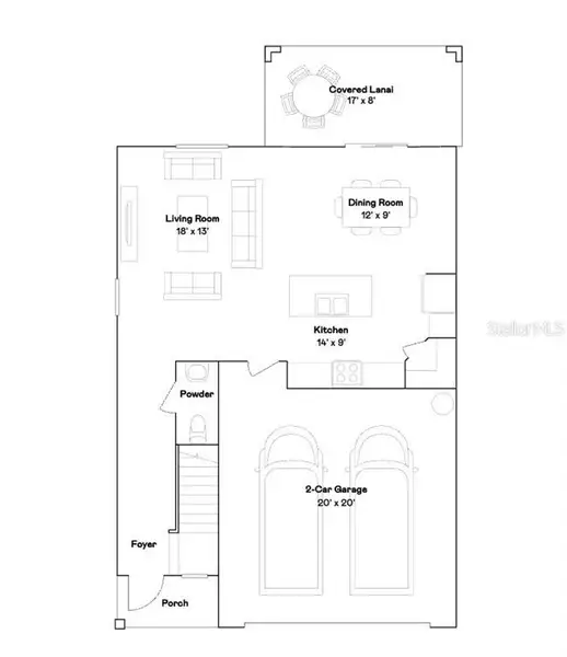 2D floor plan layout of this home in , Kissimmee, FL (Image 4).
