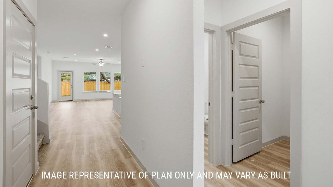 Representative unfurnished interior of a home built from the Mitchell by D.R. Horton in China Grove, China (Image 15).