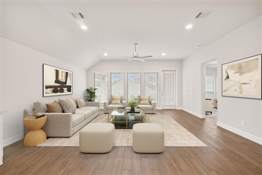 Furnished interior view inside a new home in The Woodlands Hills 60', Willis (Image 13).