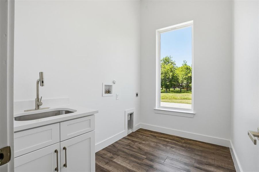 Full size utility area with sink
