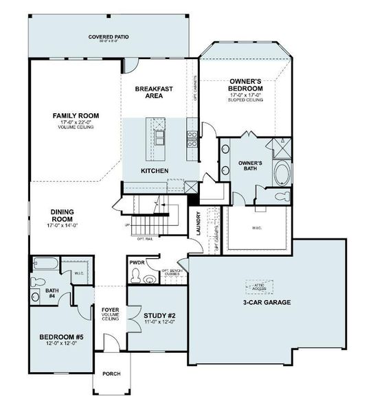 2D floor plan layout of this home in Edgewood, Leander, TX (Image 2). 2D floor plan layout of this home in Edgewood, Leander, TX (Image 2).