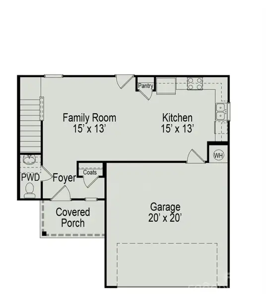2D floor plan layout of this home in Rowe Crossing, Newton, NC (Image 3).