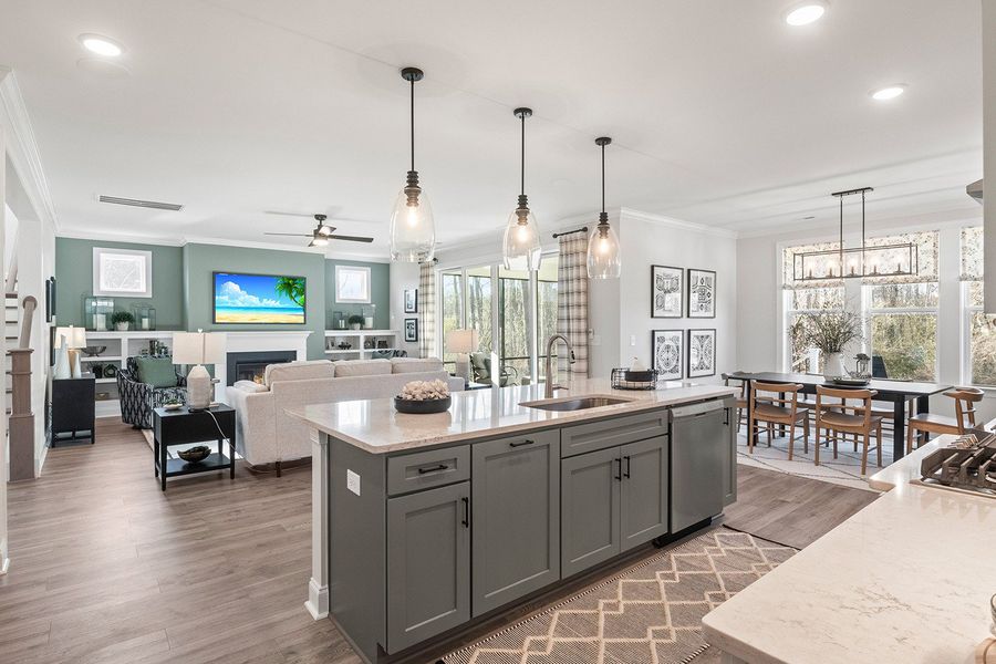 Representative furnished interior of a home built from the The Hampton by RobuckHomes in Kennebec Crossing, Angier (Image 19).