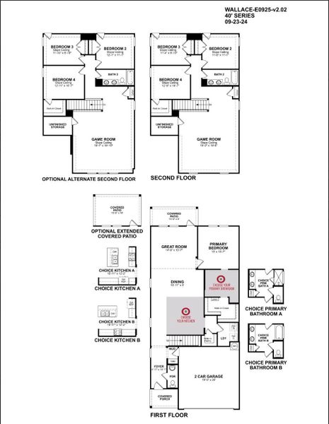 2D floor plan layout of this home in Montgomery Ridge: Landmark Collection, Montgomery, TX (Image 4).